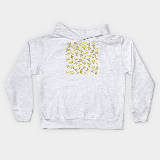 Banana Pattern 1 Kids Hoodie by B&K